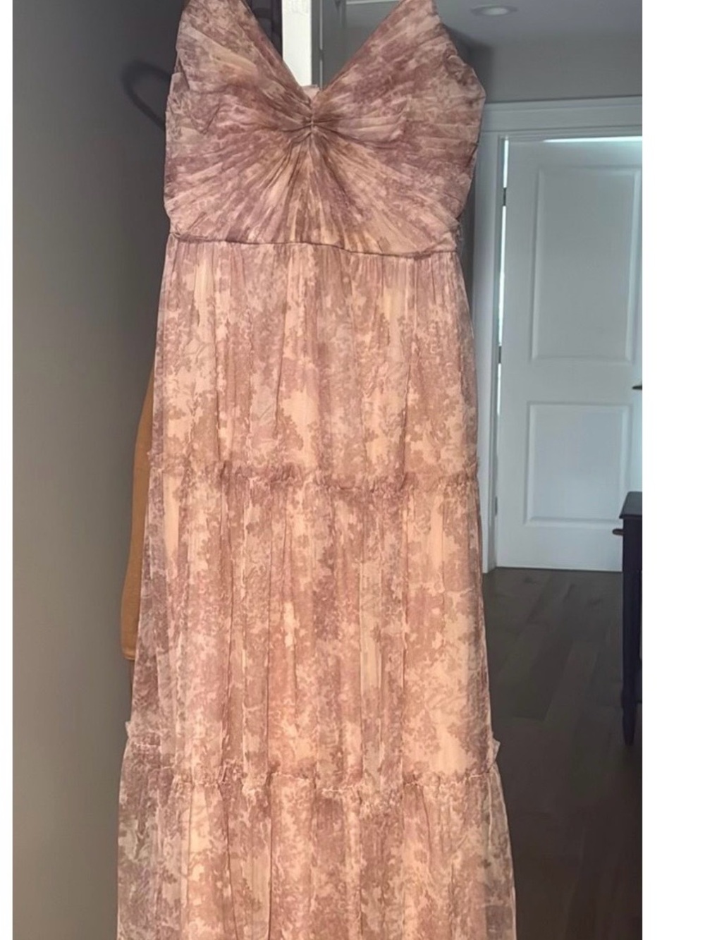 Bloomingdale's Blush Floral Tiered Maxi Dress